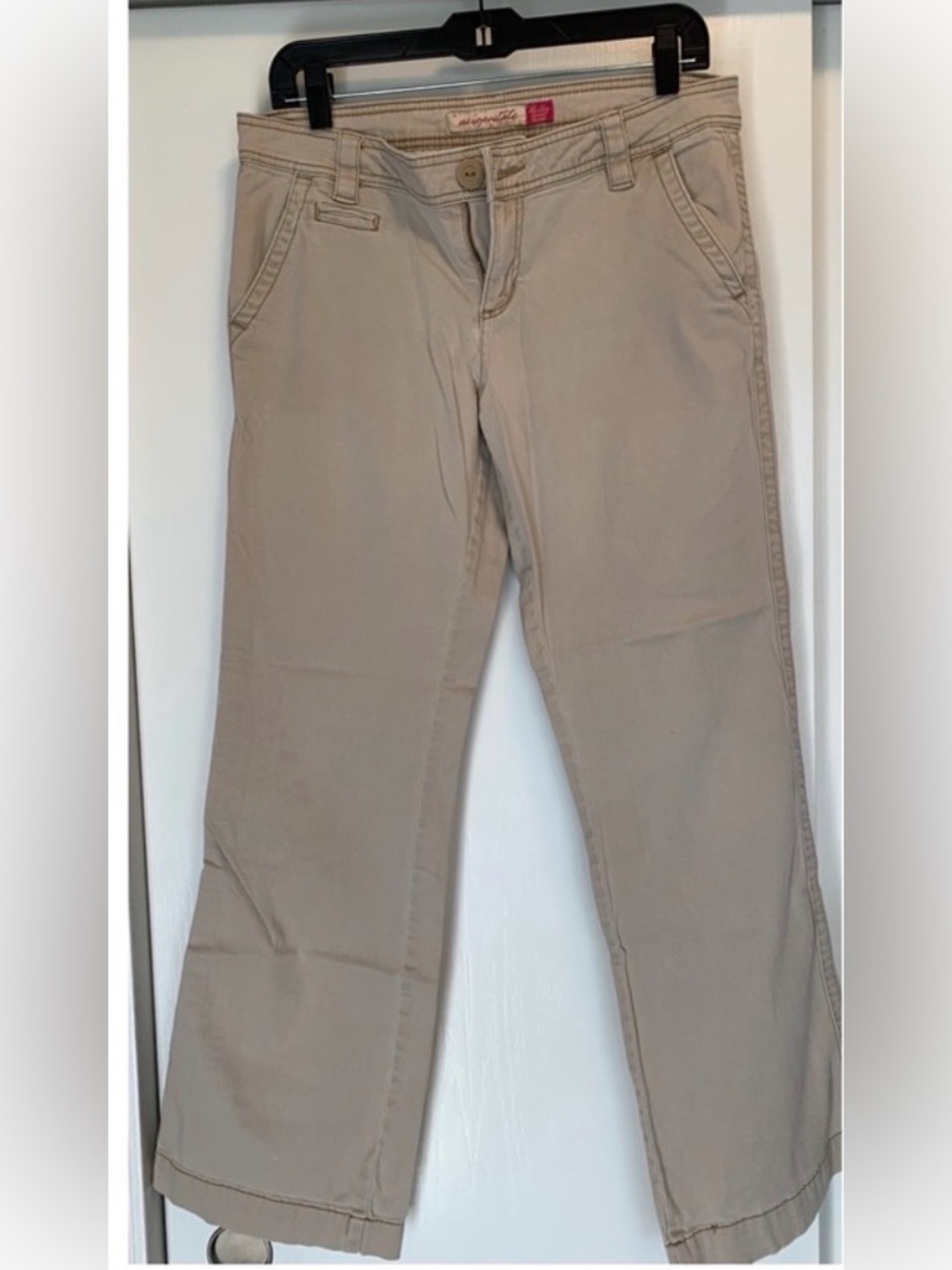 Aeropostale Kailey Skinny Flare Women's Jeans in Light Khaki - Picture 3 of 6